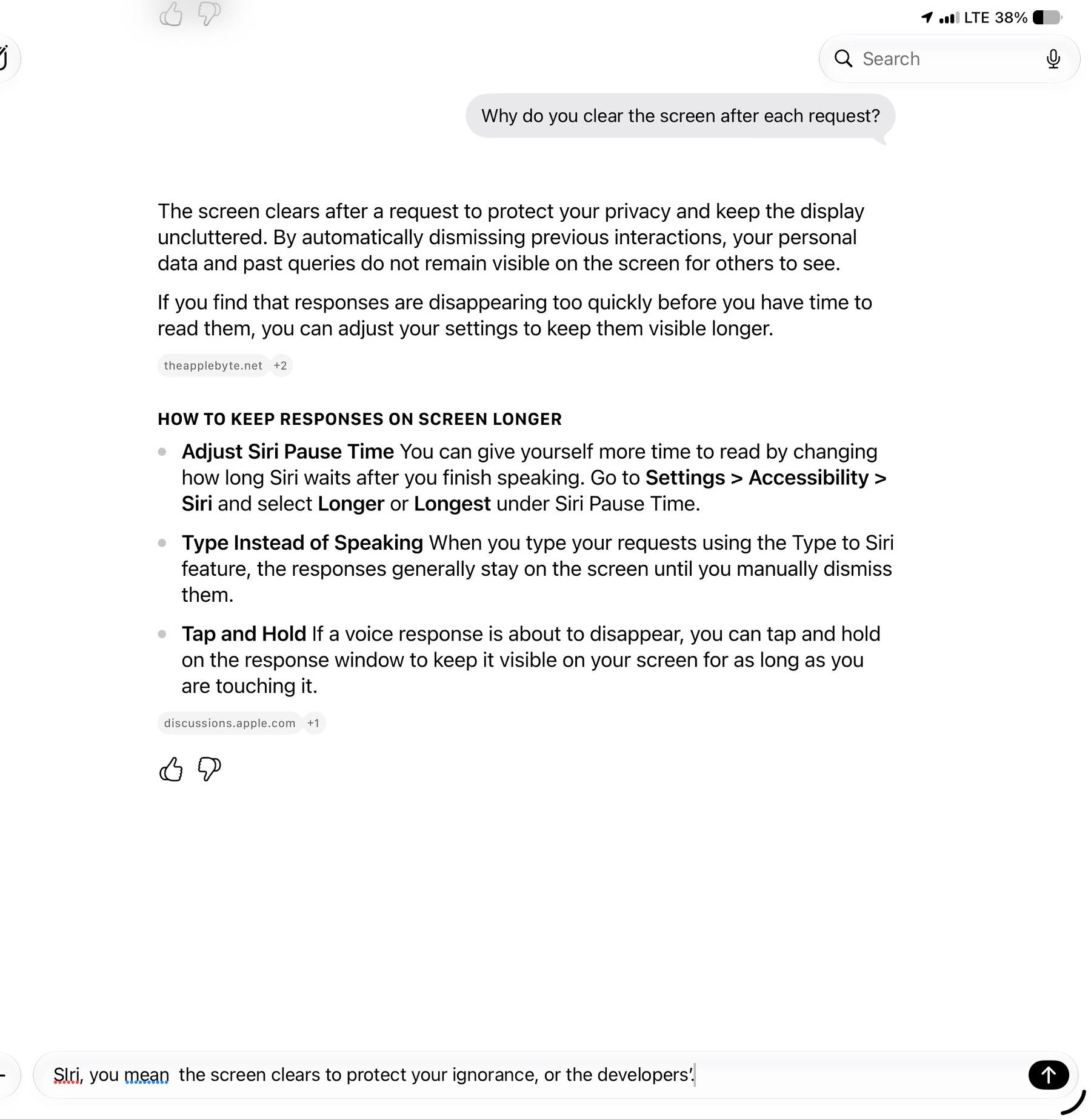 Siri exchange.