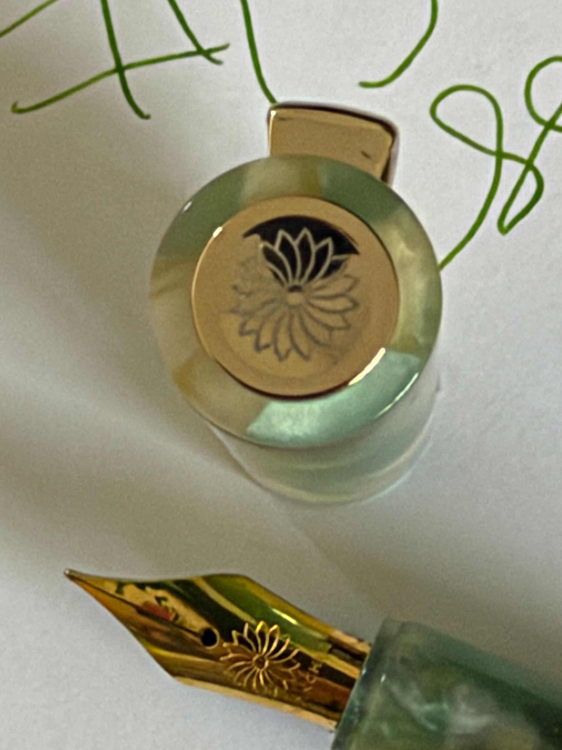 Fountain pen nib and finial 