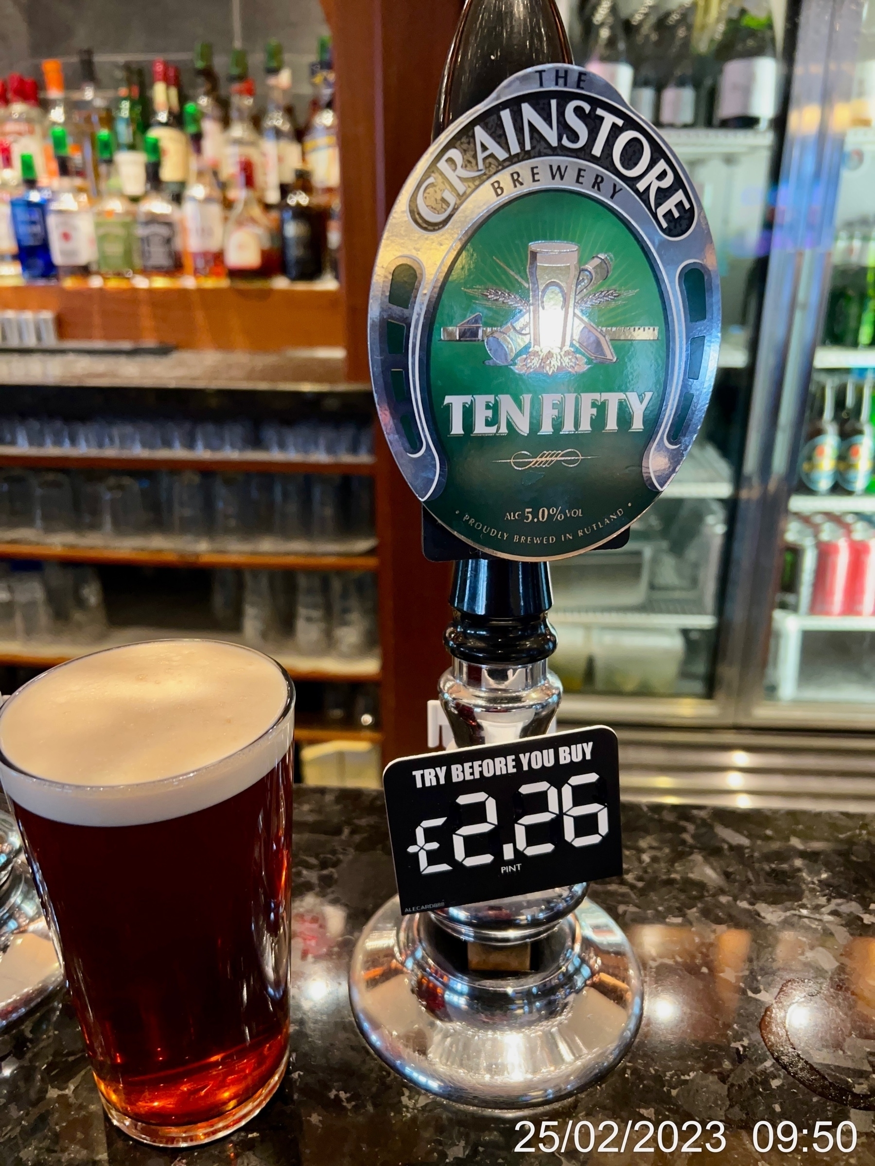A Pint of Ten Fifty by Grainstore Brewery 