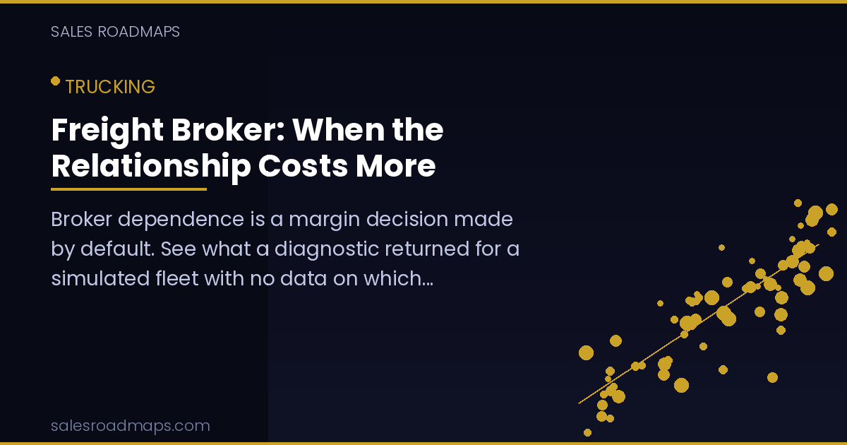 Freight Broker: When the Relationship Costs More - Sales Roadmap