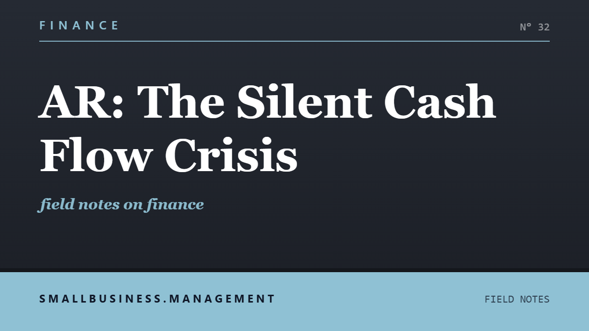 Social card for smallbusiness.management: AR: The Silent Cash Flow Crisis (FINANCE)