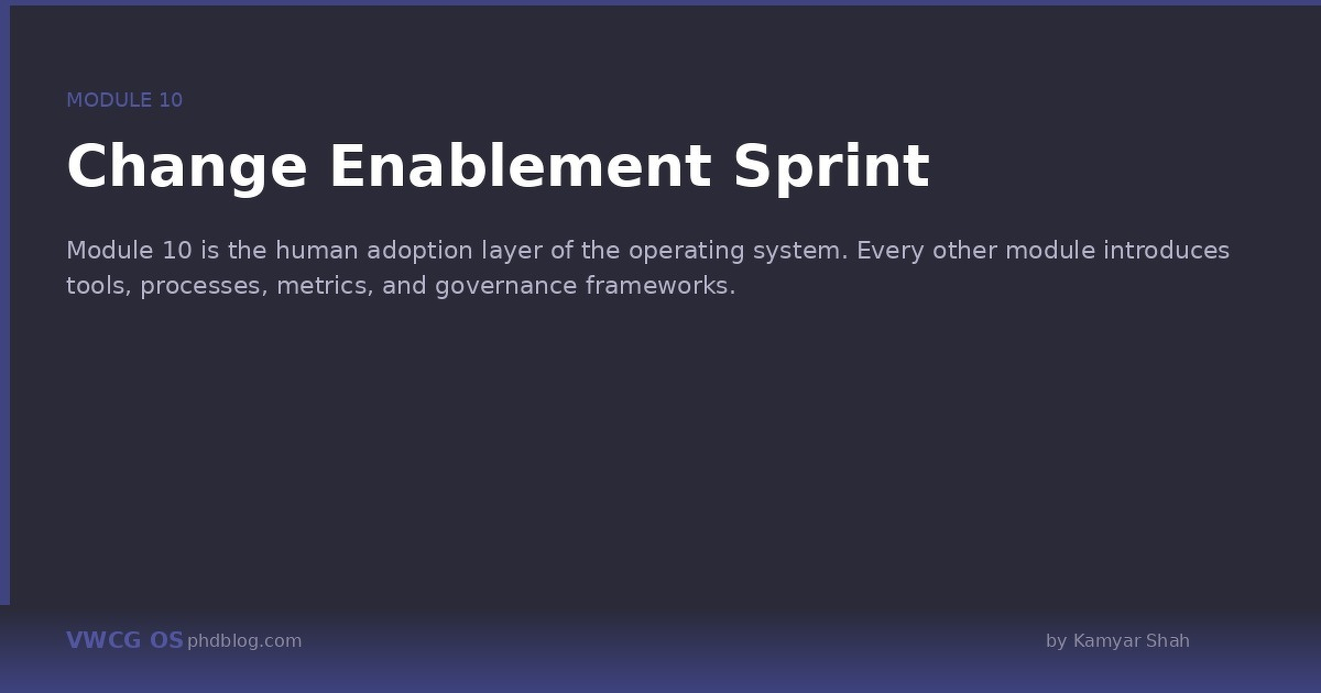 Change Enablement Sprint | VWCG OS