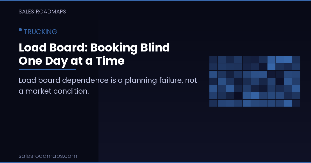 Load Board: Booking Blind One Day at a Time — Sales Roadmap | by Louis Deryfus | Medium