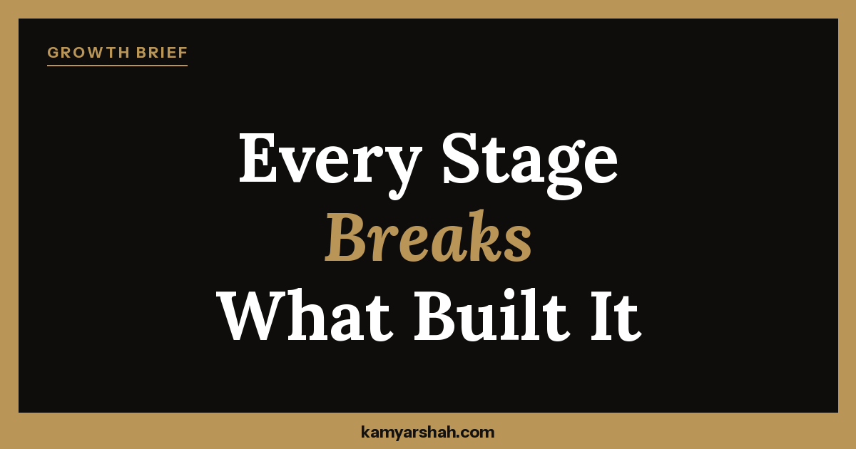 Business Growth Stages - Kamyar Shah, Fractional COO