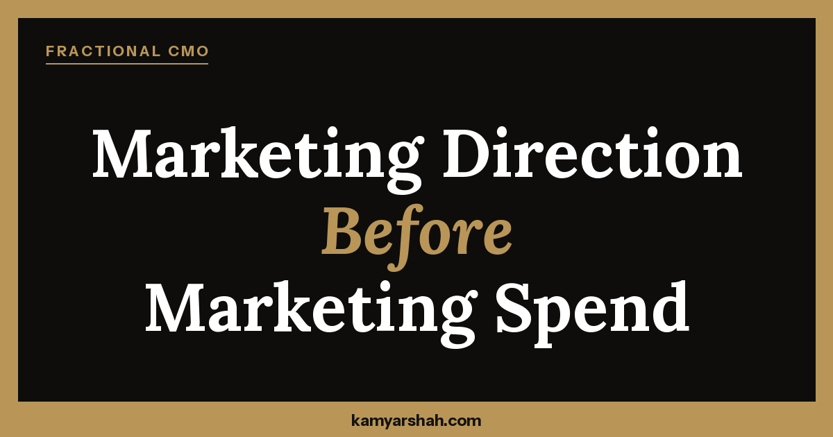 Fractional Cmo - Kamyar Shah, Fractional COO