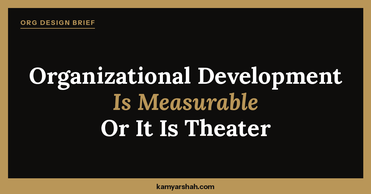 Importance Of Organizational Development - Kamyar Shah, Fractional COO