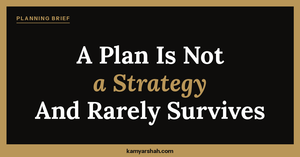 Strategic Planning Vs Strategy Consulting - Kamyar Shah, Fractional COO