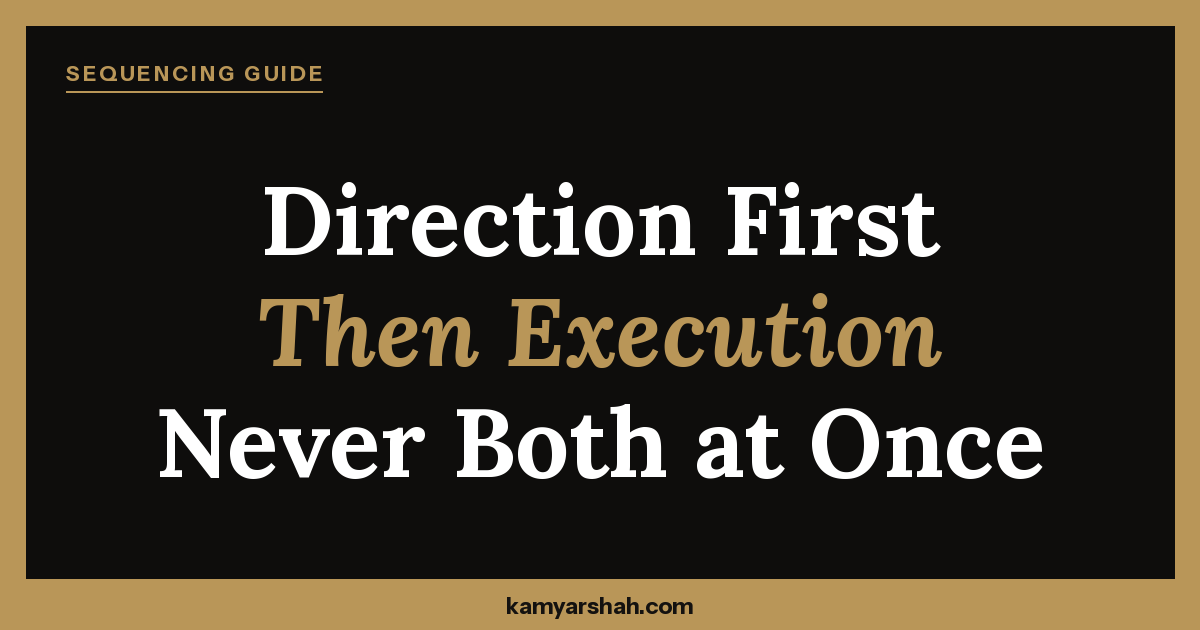 Strategy Vs Business Consulting Which First - Kamyar Shah, Fractional COO