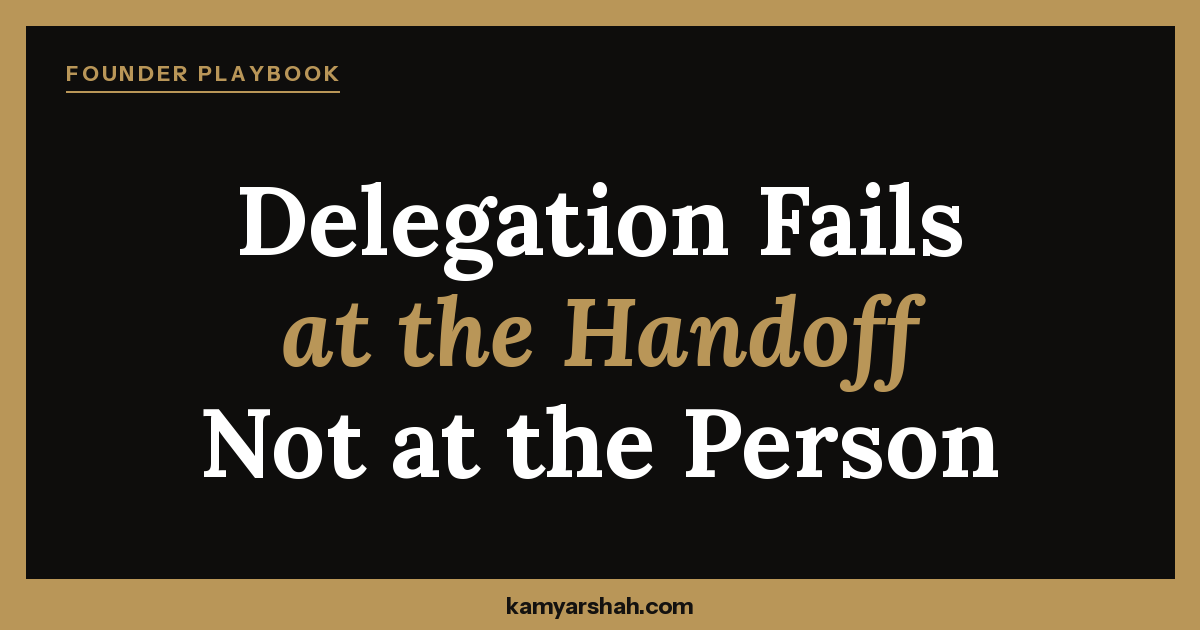 Strategic Delegation for Founders - Kamyar Shah, Fractional COO