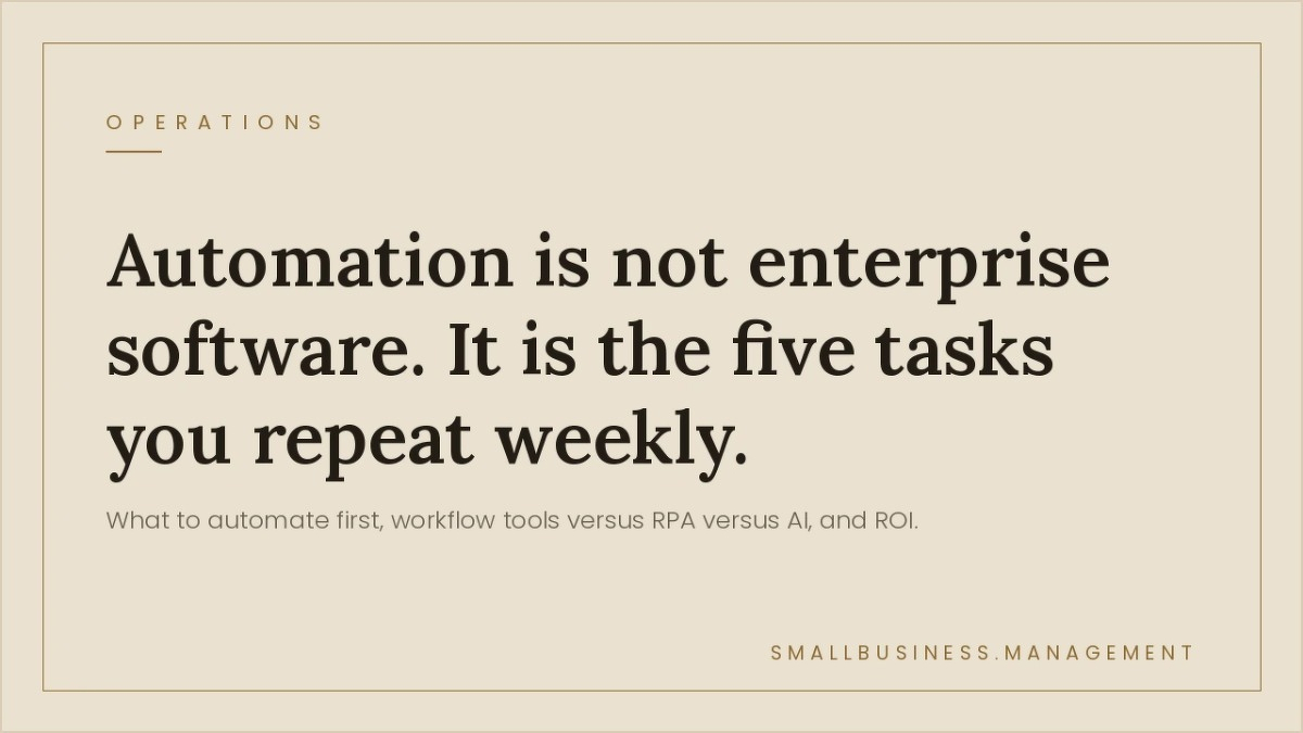 Automating Business Processes: A Small Business Guide