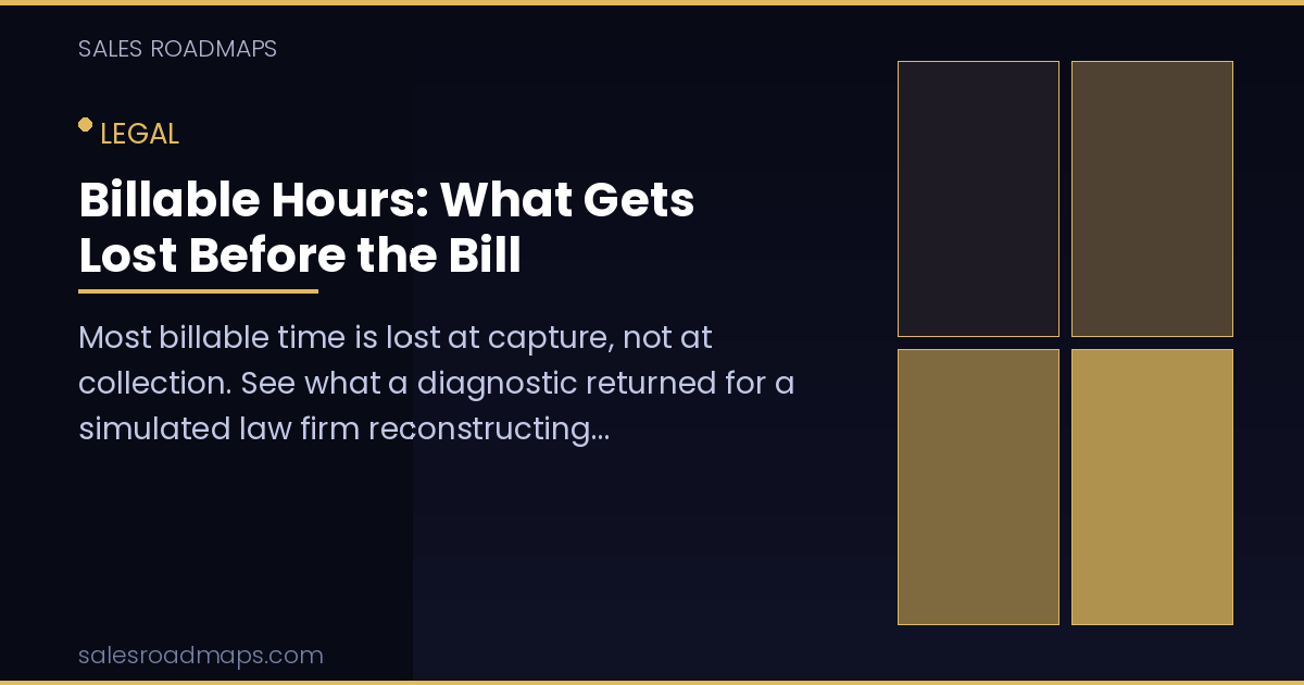 Billable Hours: What Gets Lost Before the Bill - Sales Roadmap