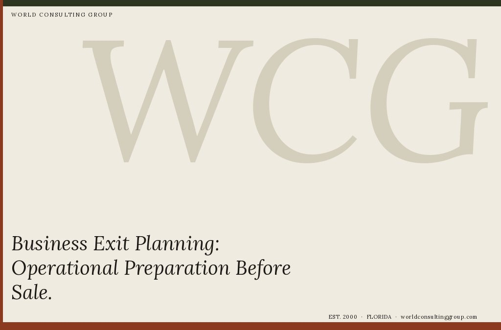 Business Exit Planning | Operational Preparation Before Sale