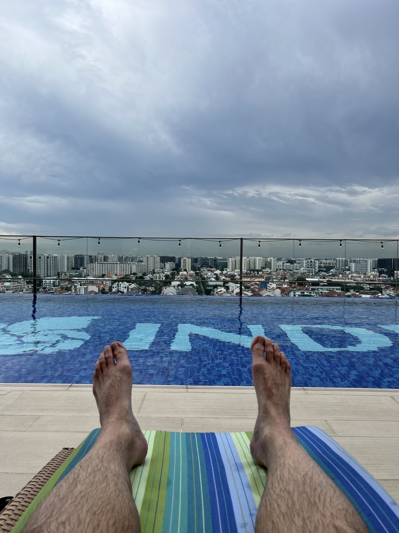 Poolside chilling in Singapore