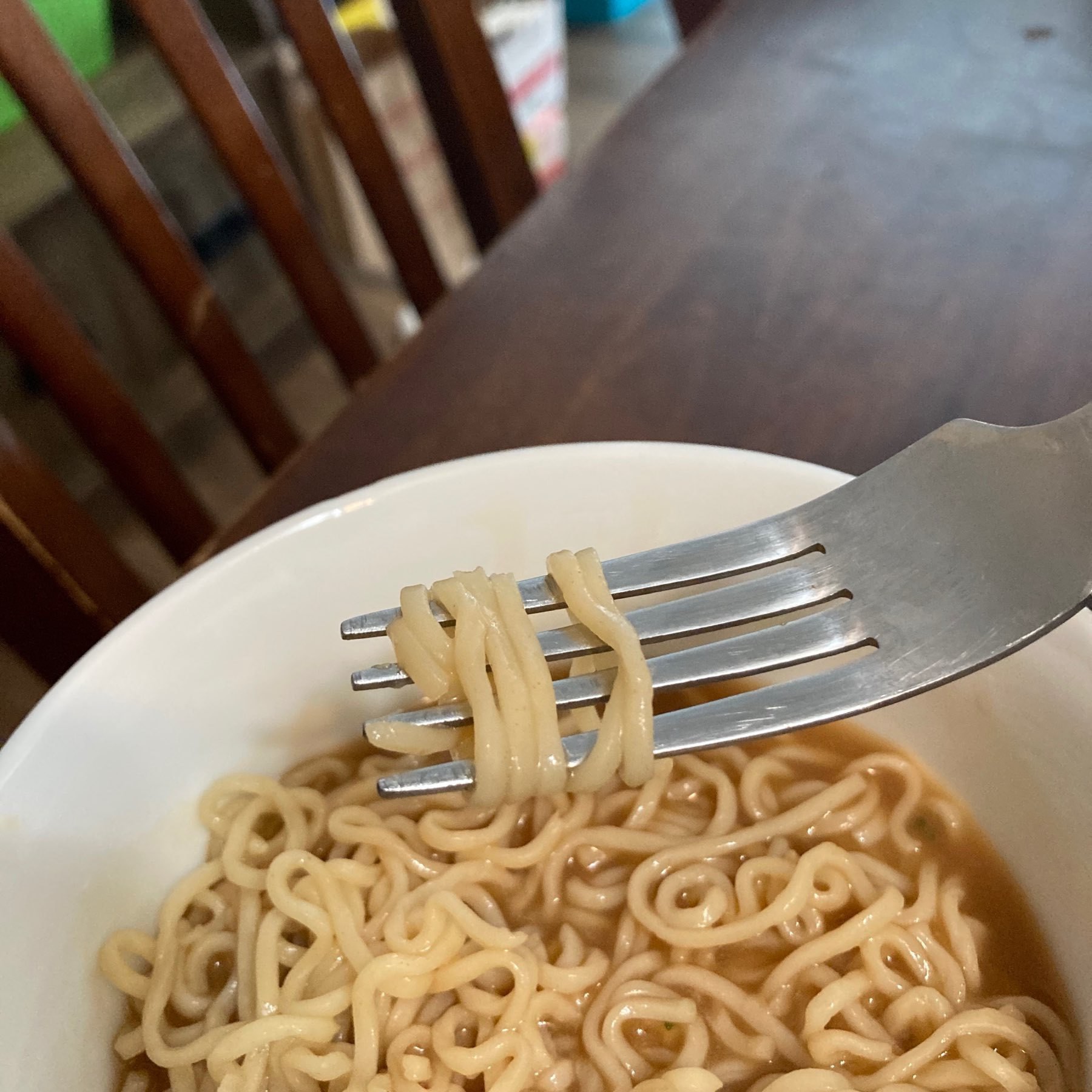 Top ramen one noodle at a time. 
