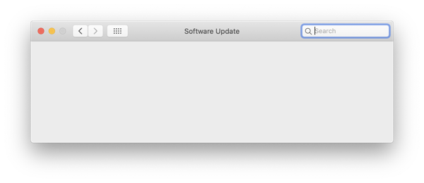 Empty Software Update dialog.
