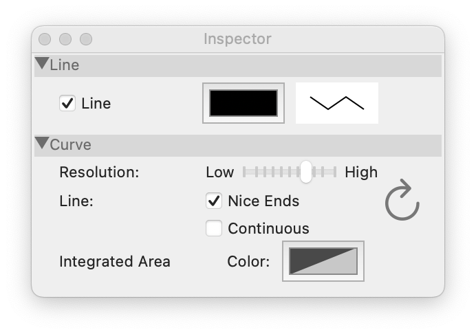 Line inspector in grapher