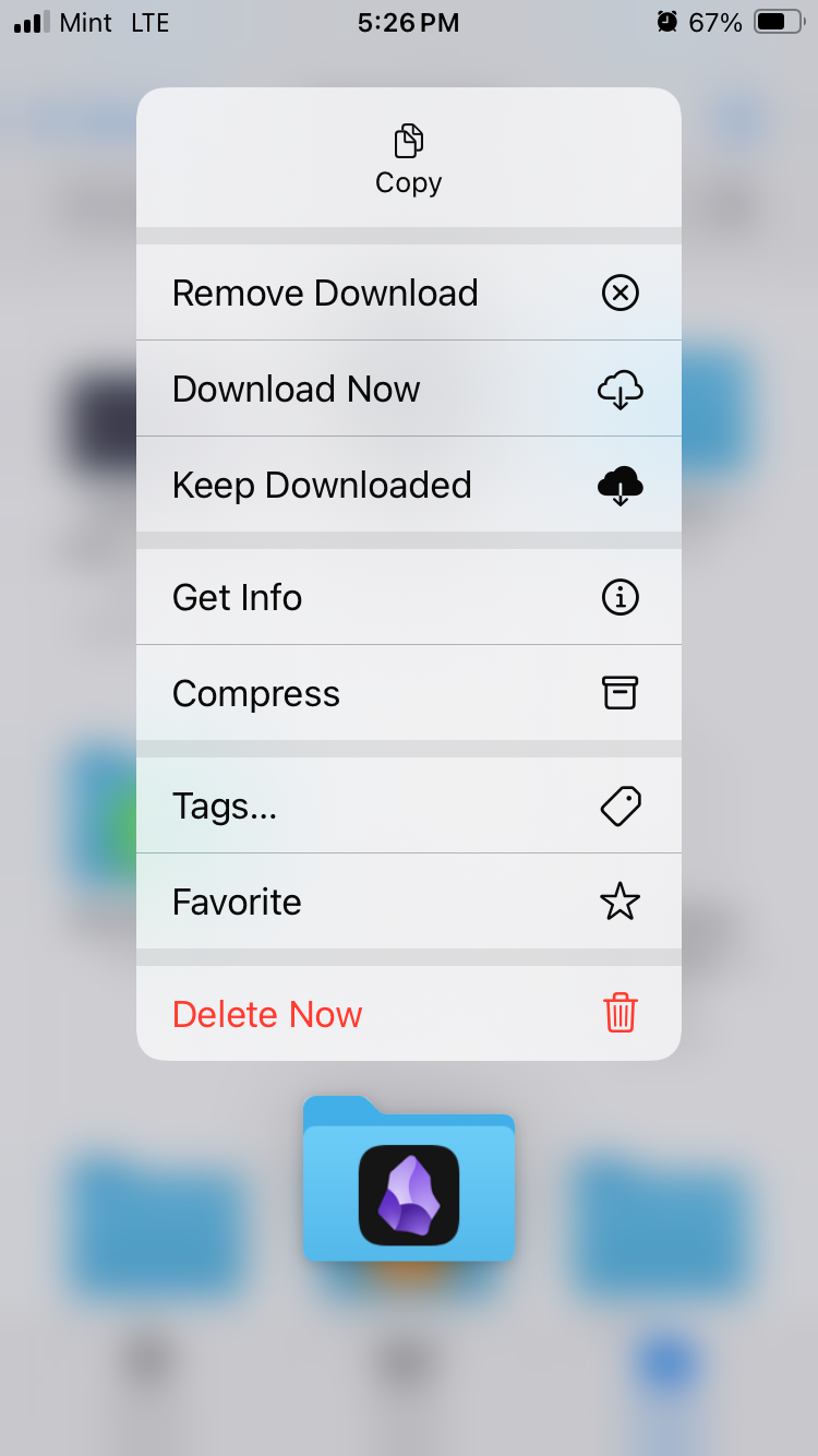 Enabling the keep downloaded feature in ios 18 for obsidian 