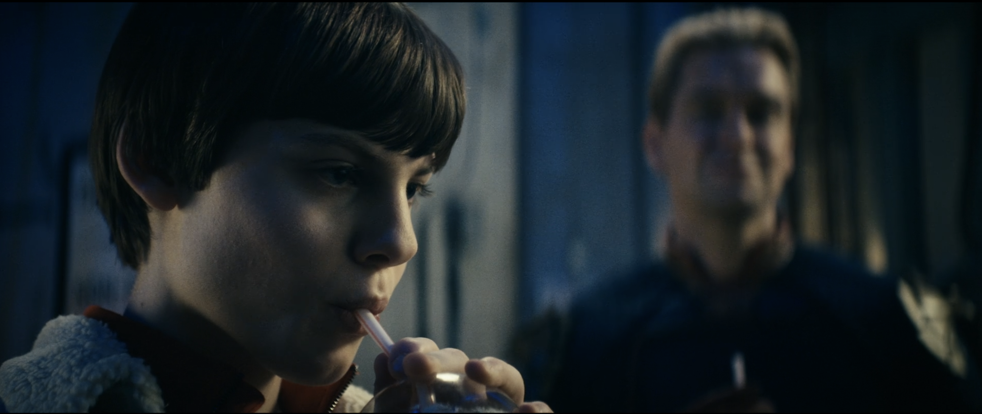 Boy drinking a milkshake