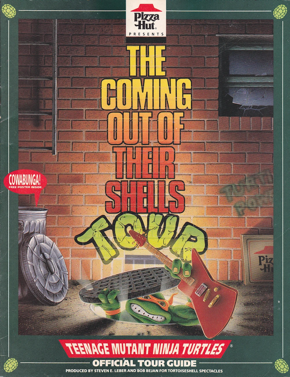 Concert poster for TMNT Coming out of their shells tour.