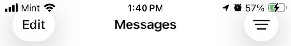 I should not have to guess where the button begins and ends. Ios26 beta5 menubar in messages.