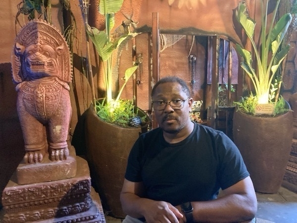 A handsome person in a hidden temple.