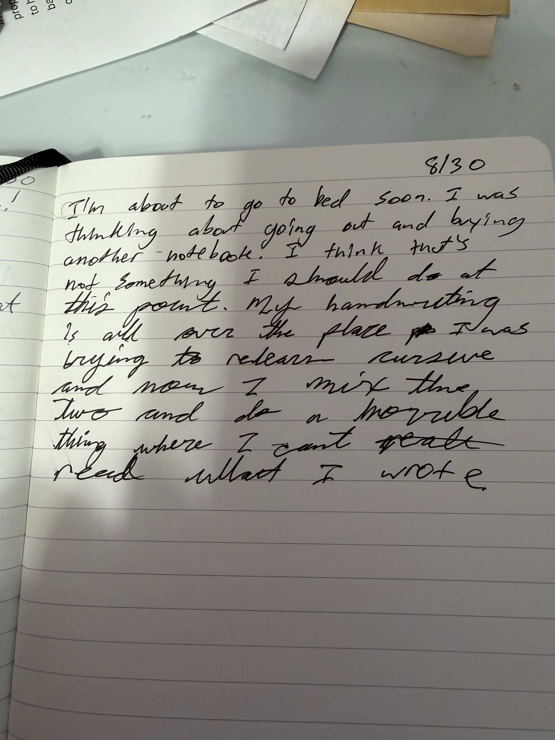 Really hard to read handwriting. 