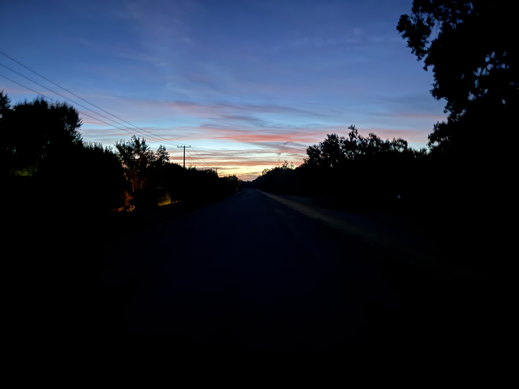 The sun rises on the runner. 