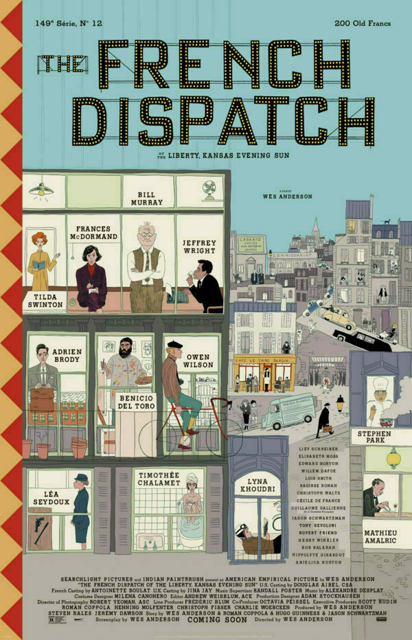 Poster for Wes Anderson's THE FRENCH DISPATCH