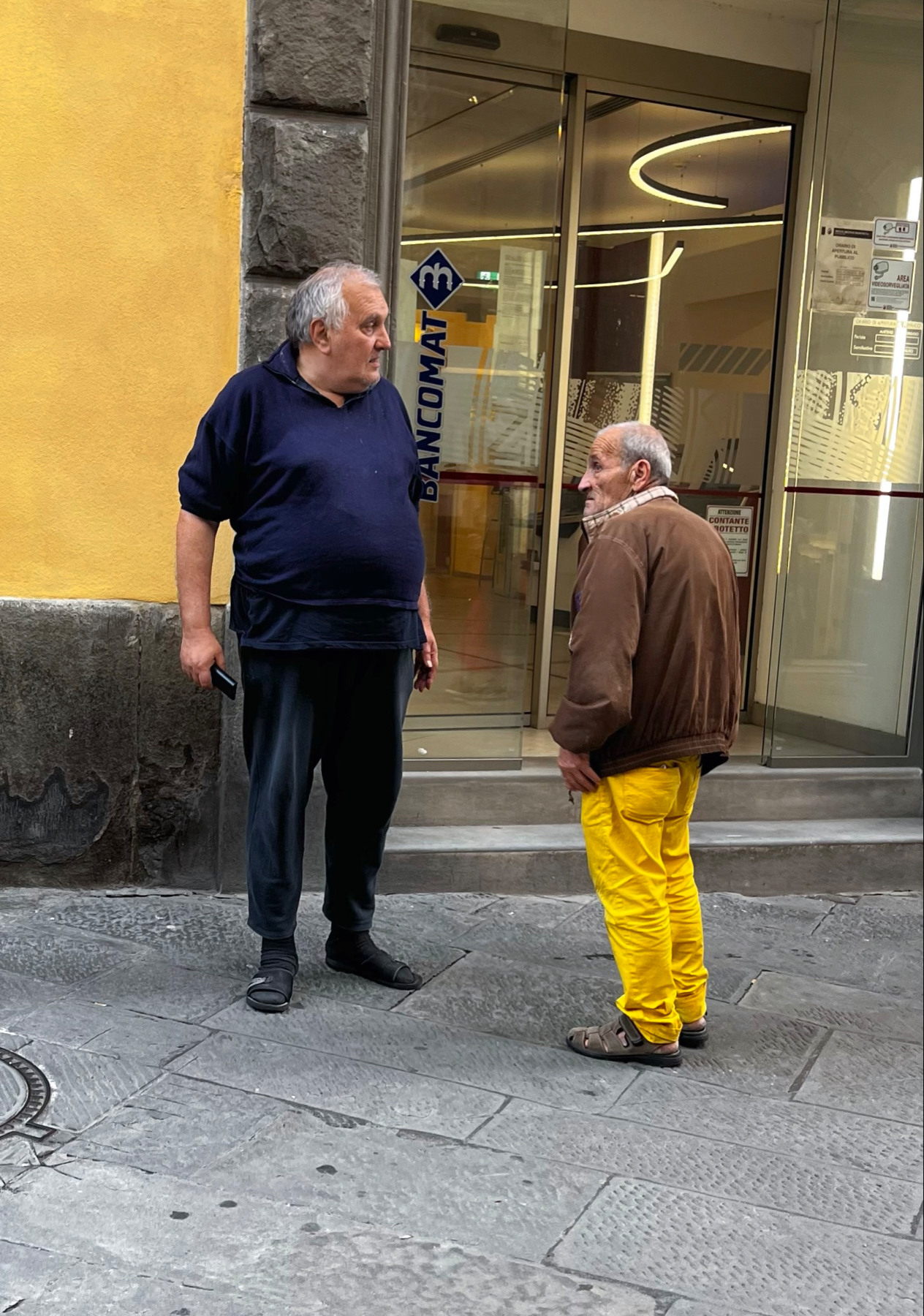 Two men in Siena