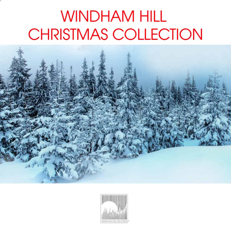 An album cover depicting a snowy forest scene under the title “Windham Hill Christmas Collection.