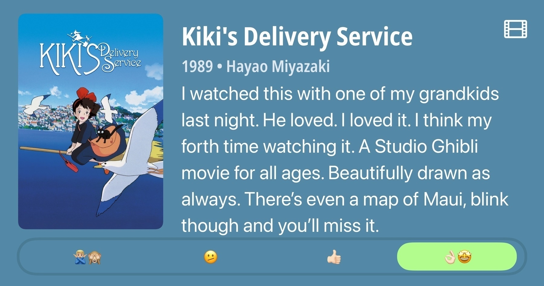 A review of the movie Kiki’s Delivery Service along with a poster of the movie.