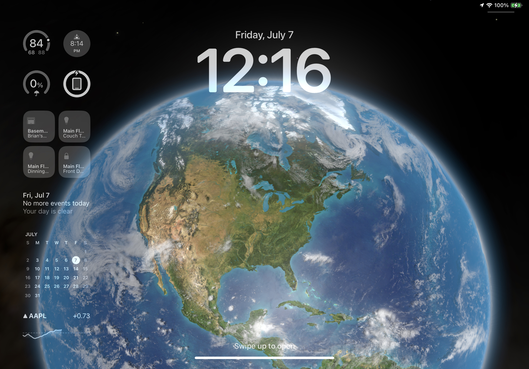 Screen shot of iPadOS17 beta with widgets in Lock Screen 