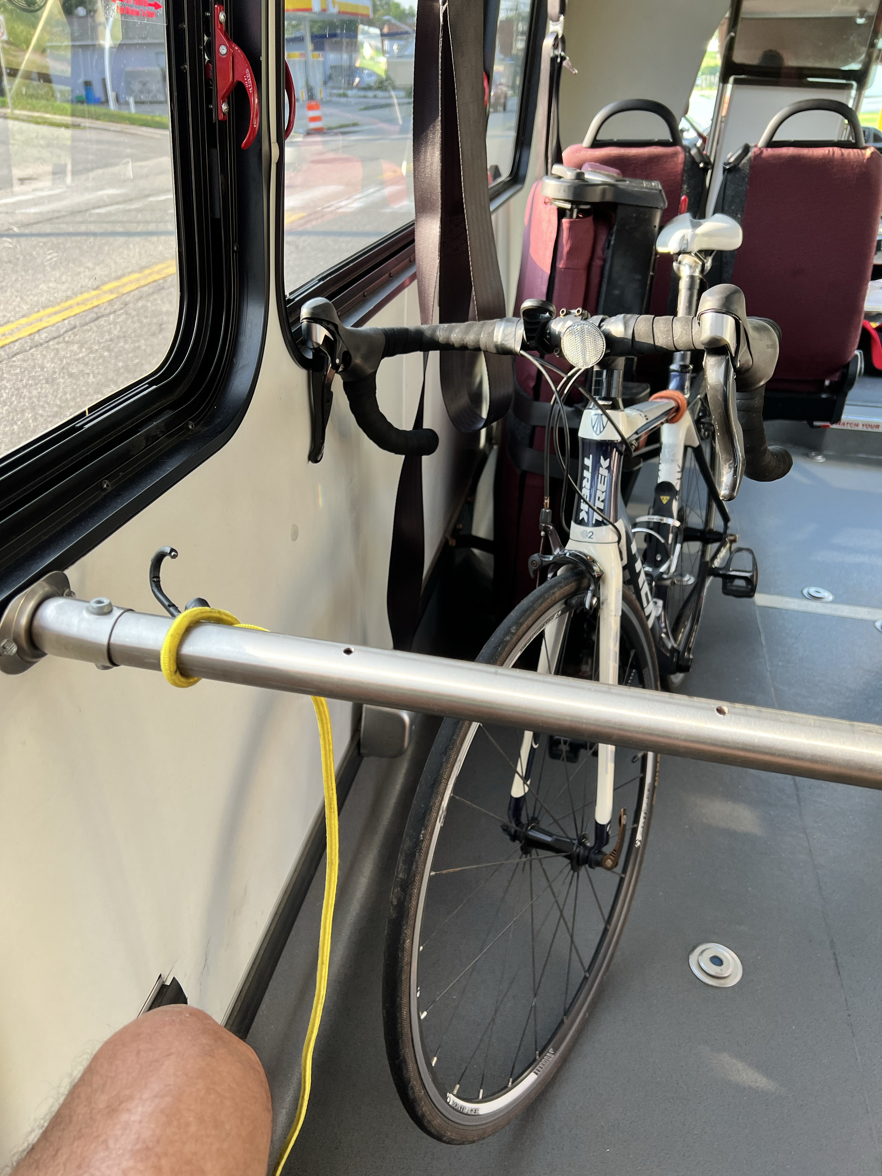bike inside a bus