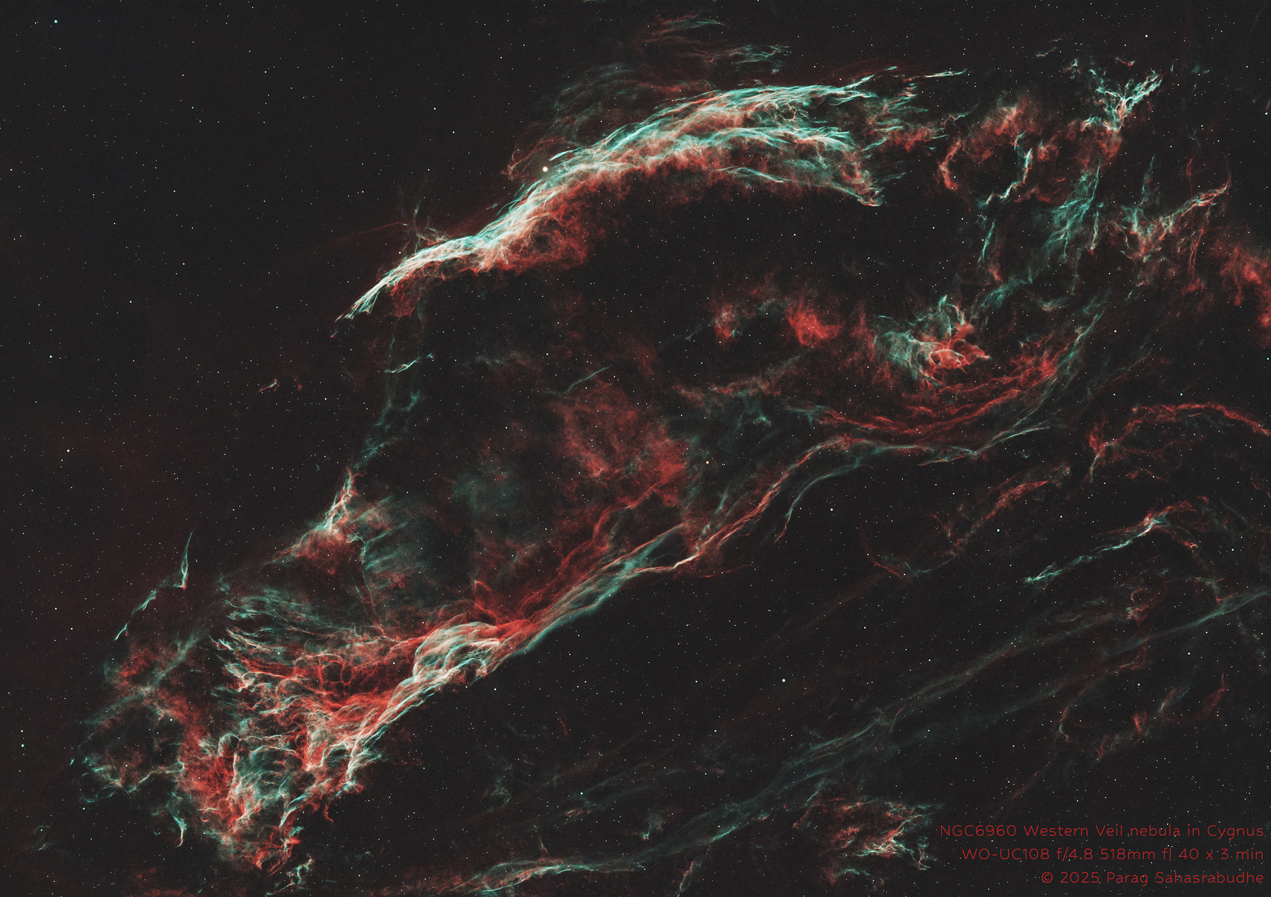 William Optics UltraCat 108, f/4.8, 518 mm fl; ASI2600MC-Duo; Optolong LeXtreme dualband filter; 40 x 3 min exposures; processed using SIRIL and Photoshop