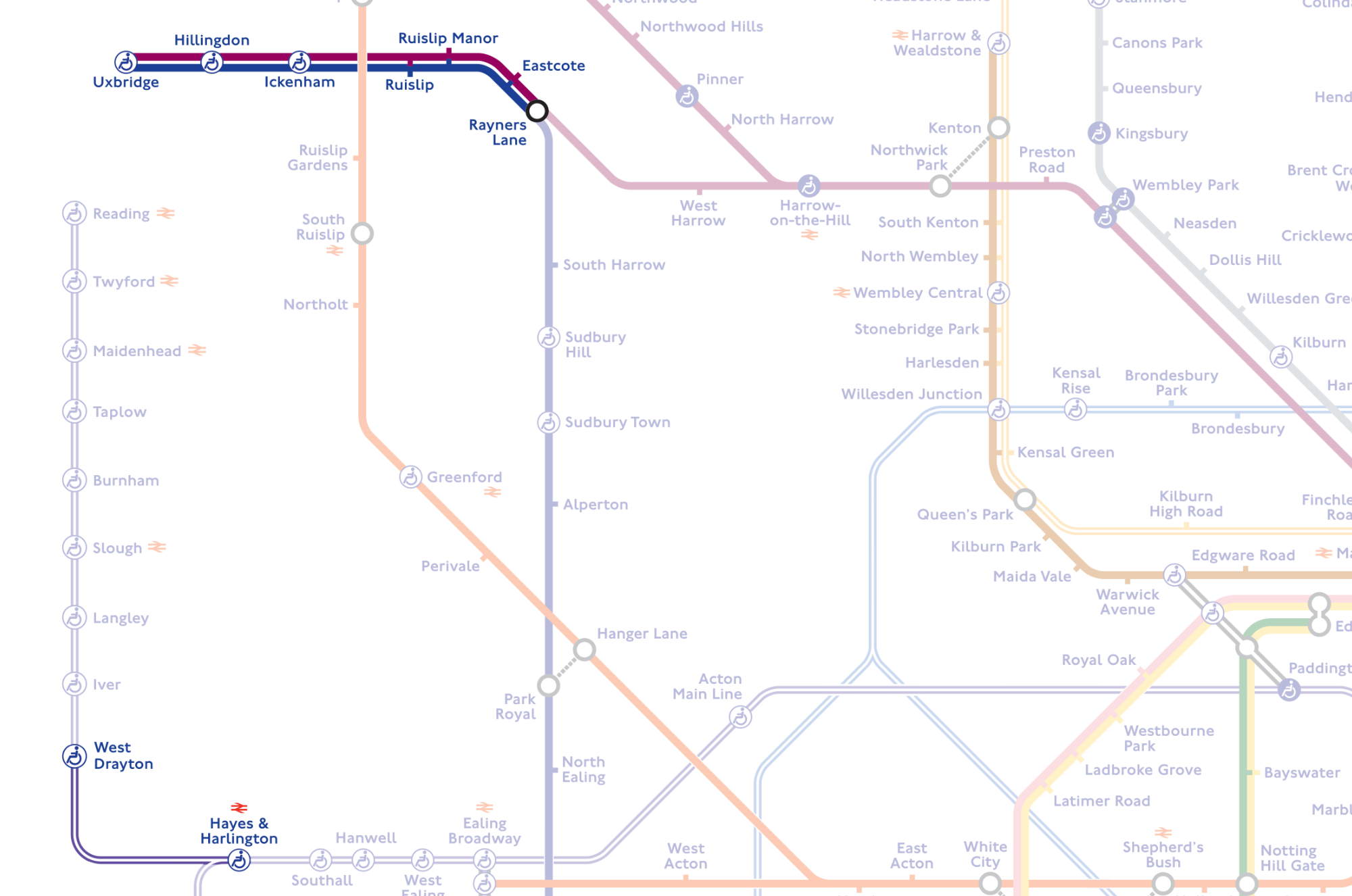 Heading to Uxbridge, and then along the canal to to Elizabeth line