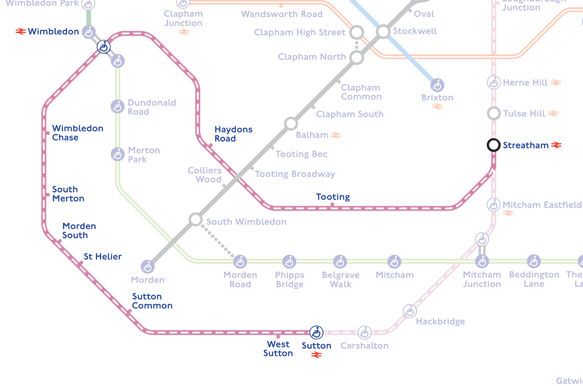 Streatham to Sutton via Tooting
