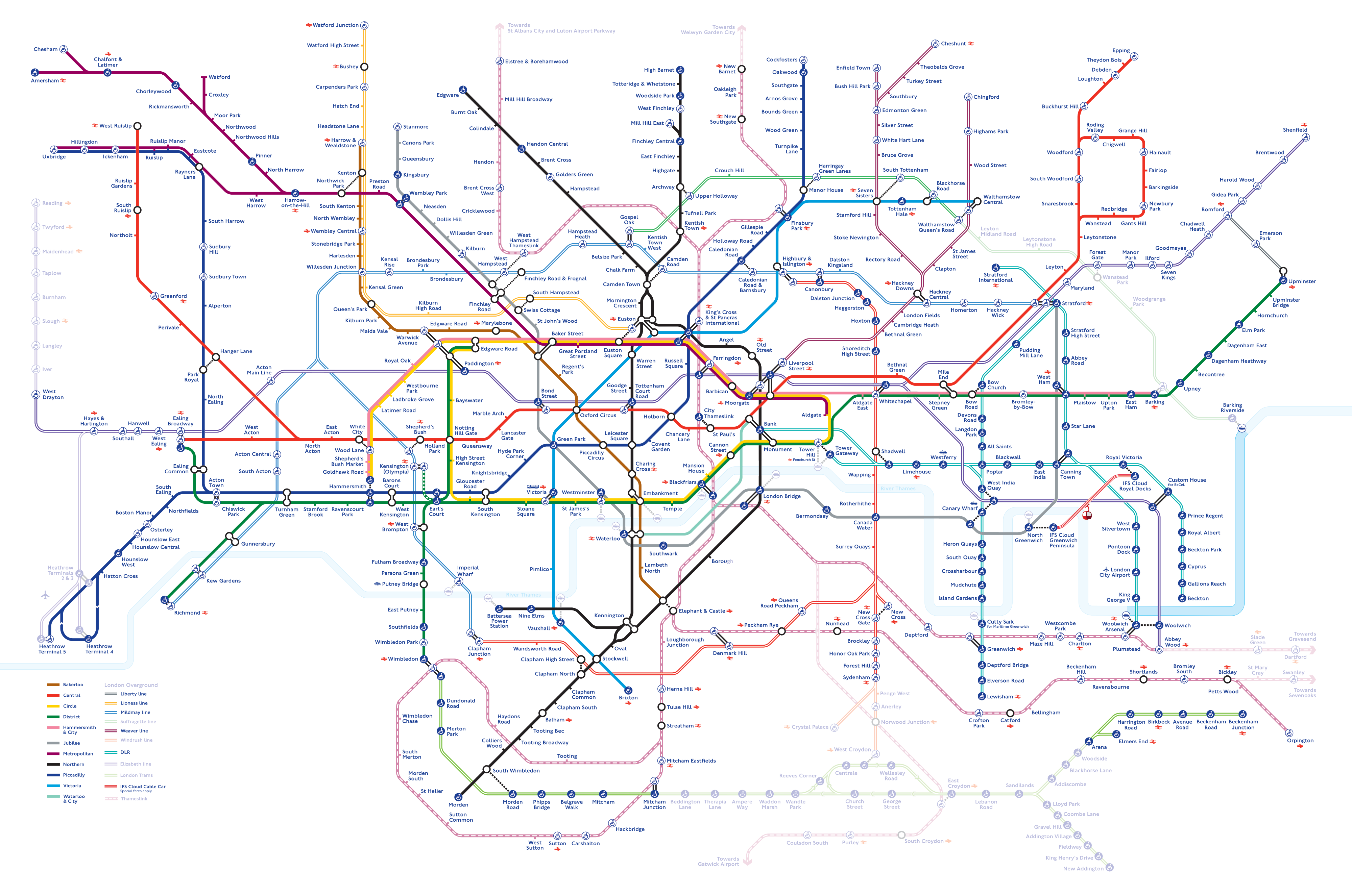 That's now the entire tube network walked