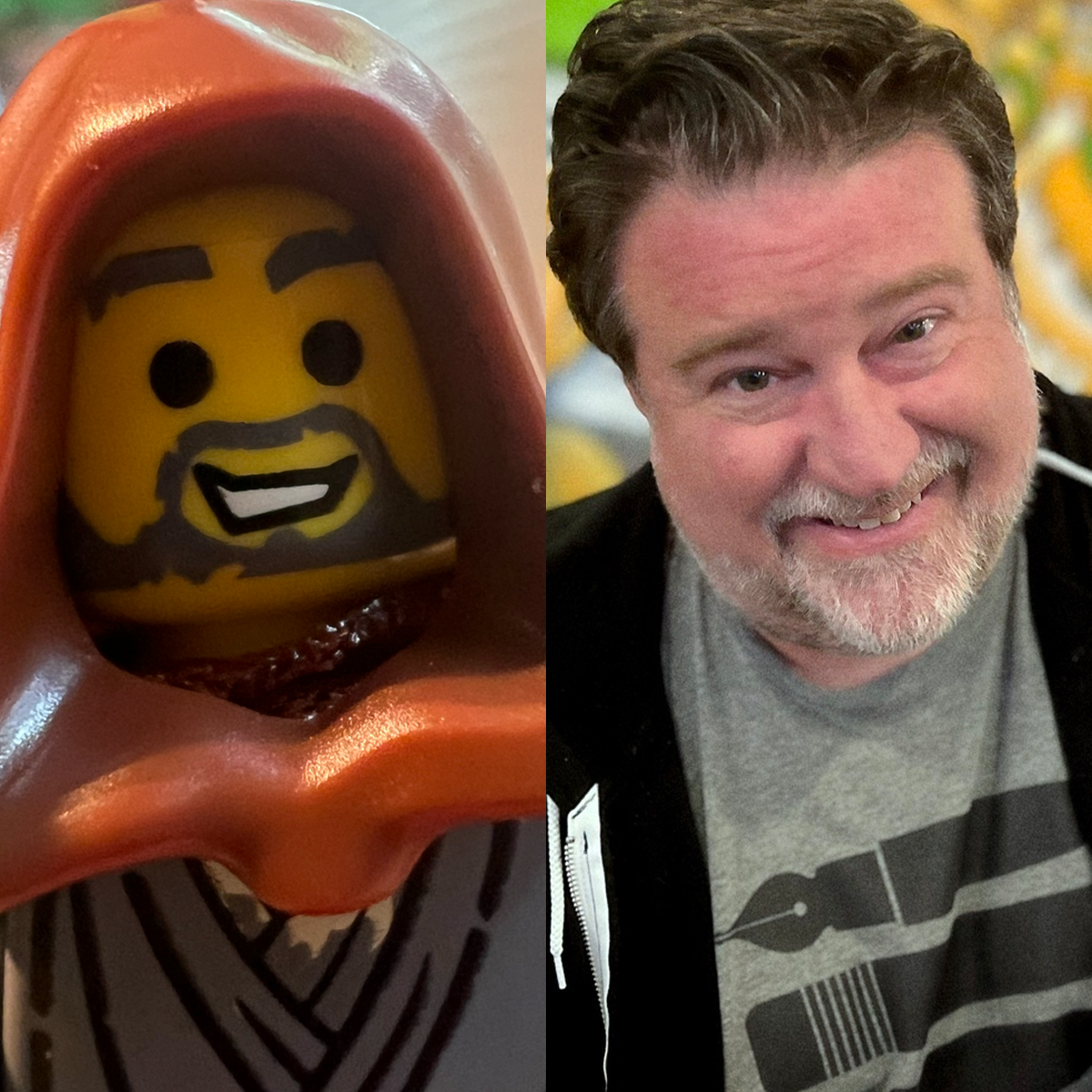 Lego Jedi Bob with not Lego Bob