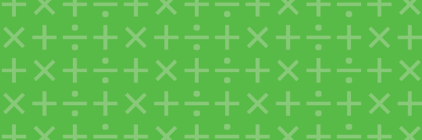 mathmatical symbols on a green background