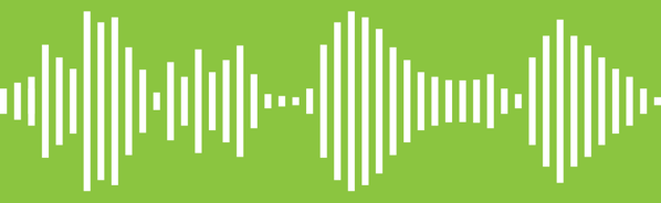 Waveform on green background