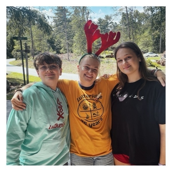 My three kids ready for camp