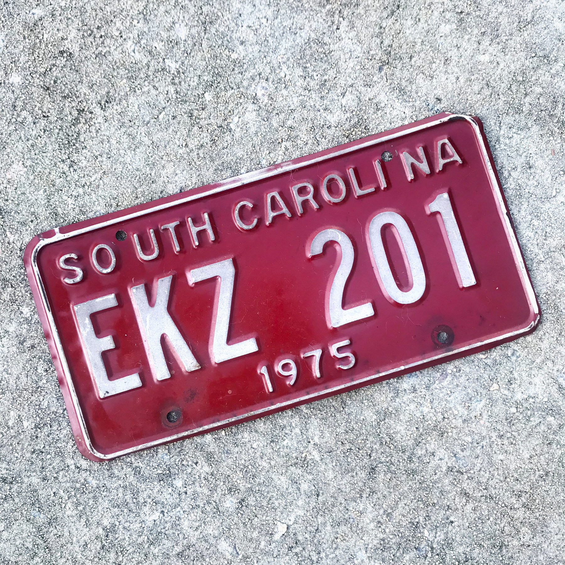 South Carolina tag from 1975