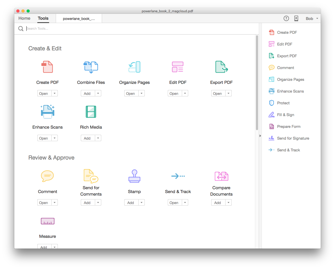 Select “Organize Pages” from the top row.