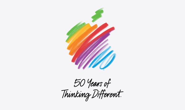 Apple anniversary logo.