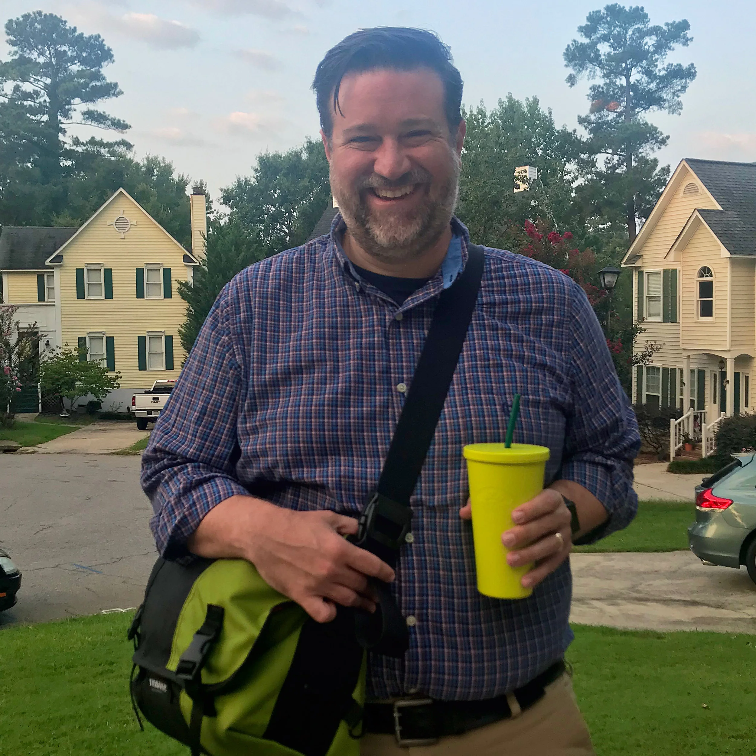 My first day of graduate school picture. Photo by my daughter, Norah.