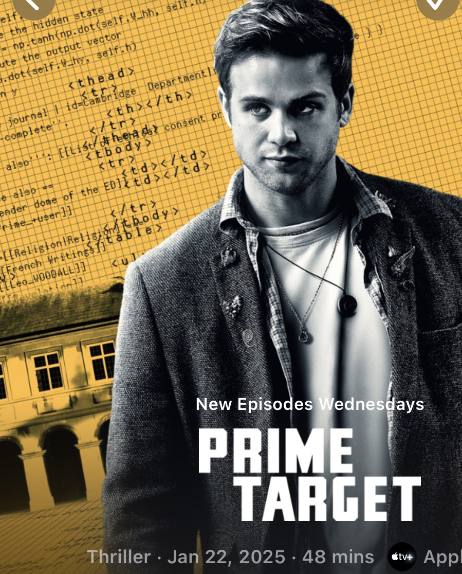 Ad for Prime Target with HTML as the background code.