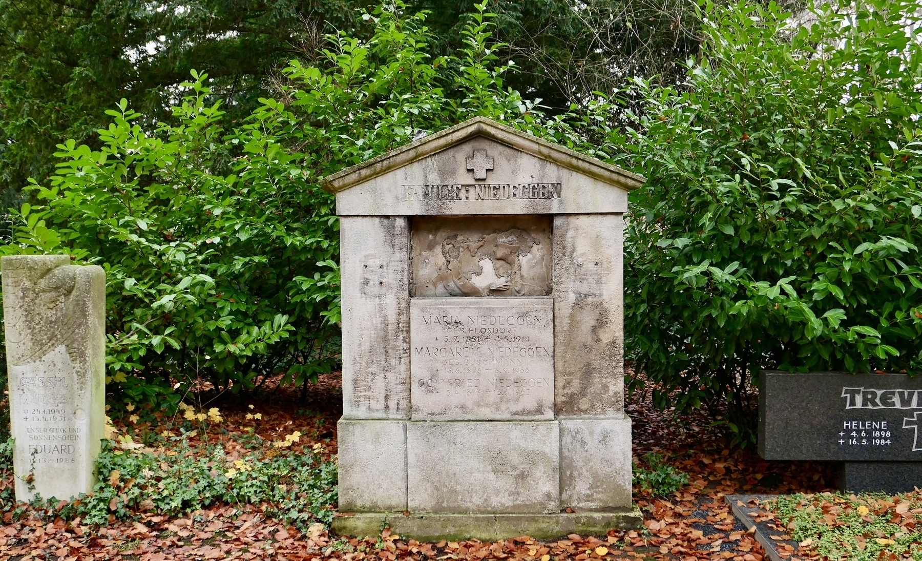 Old square gravestone
