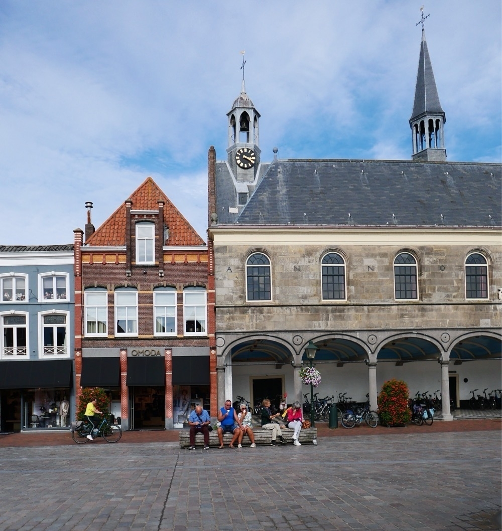 market place with church and beurse 