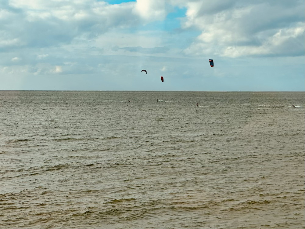 Kitesurfer at Brouwersdam, Zeeland