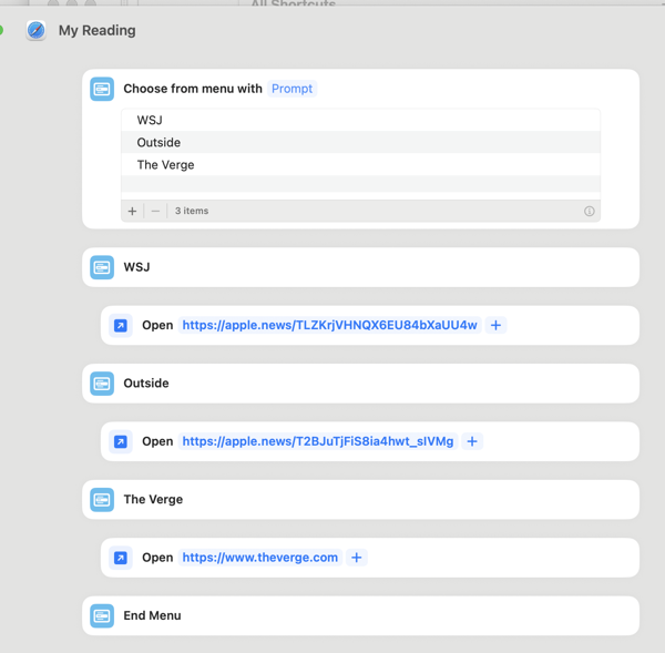 Shortcut for creating the reading picker.